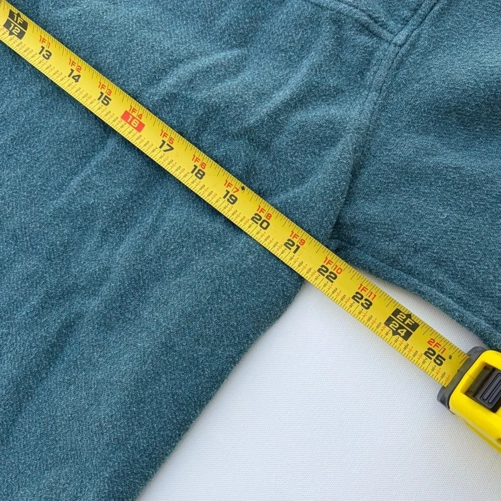 American Eagle Blue Green Shacket Button‎ Up Shirt Long Sleeve Cotton Mens XL - Picture 8 of 8